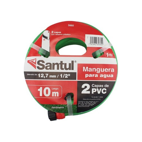 Manguera De Riego 2 Capas 10 Metros De Largo Santul