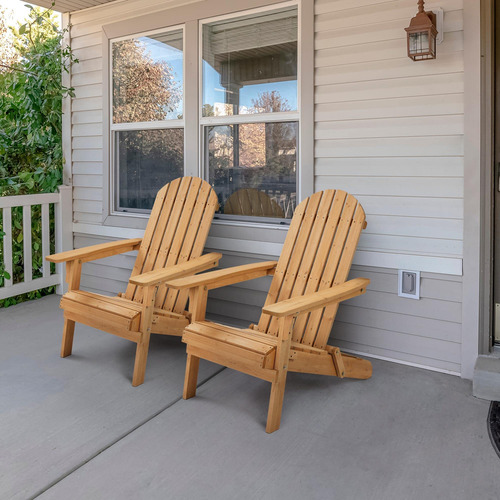 Juego De 3 Sillas Adirondack Plegables Para Exterior