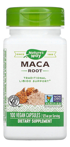 Nature´s Way Maca Root (libido) 100 Cápsulas