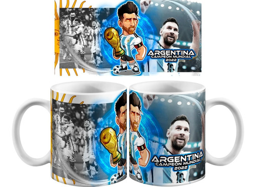 Taza Argentina Messi Campeón Mundial Qatar 2022