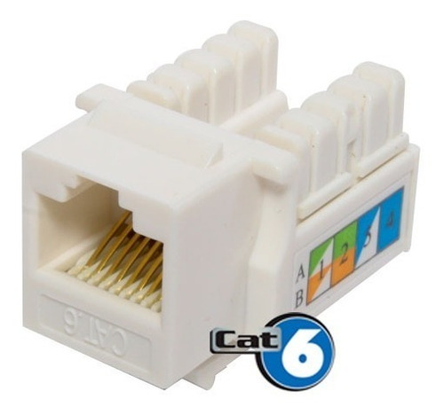 Jack Rj45 Cat6 Conector Hembra Red Utp Blanco Xcase Ent Lev