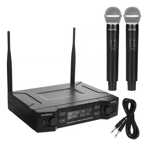 Set X2 Micrófonos Inalámbricos Profesionales Gadnic Uhf