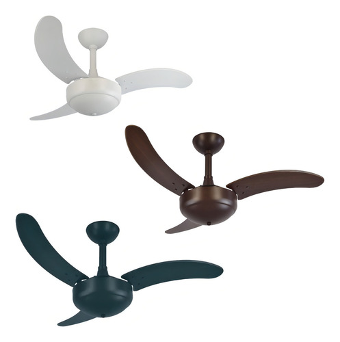Ventilador De Teto Commerce Branco 3 Pás Mdf Branca Diâmetro 104 cm Frequência 60