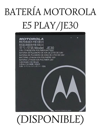Batería Motorola E5 Play /je30.