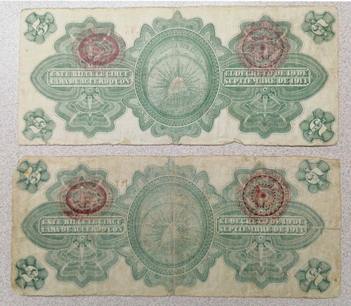 Billete $5 / Revolución Mexicana / Serie B / Oct -20-1914