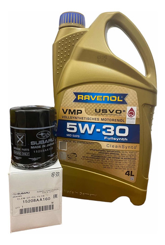 Aceite Ravenol 5w30 + Filtro Subaru Vmp  4lt Full Sintético