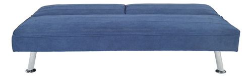 Sillón Cama Futón Madera Patas Metálicas 182x92x85cm Azul