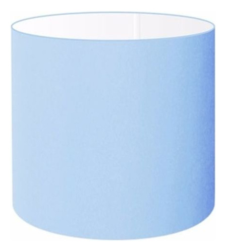 Cupula Em Tecido Cilindrica Abajur Cp-4046 18x18cm Azul Bebe Liso