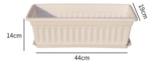 . Macetero Rectangular 17 Pulgadas Con Bandeja, Maceta Para