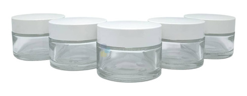 Pote Vidrio Tapa Rosca 30cc 30ml Tarro Transparente X100 