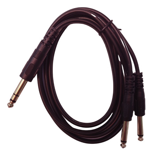 Cable De Plug 6.3mm Estéreo A 2 Plug 6.3mm Mono 