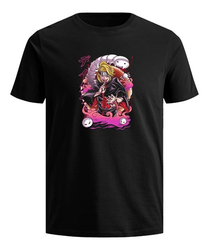 Playera Anime Itachi Deidara Akatsuki Naruto Camiseta Hombre