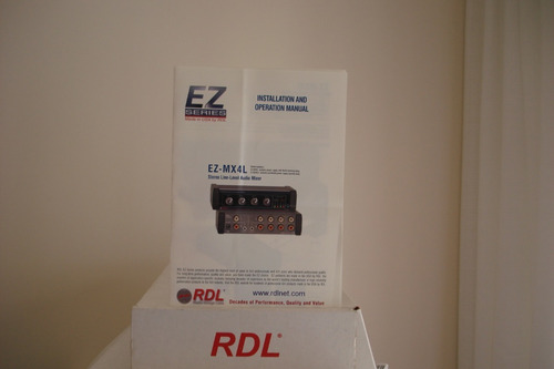 Mixer Stereo Audio Con 4 Lineas De Entrada Rdl-ez-mx4l