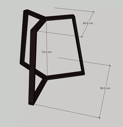 Base Pata Metálica En Fierro Para Mesa Comedor Mod. Tripleta