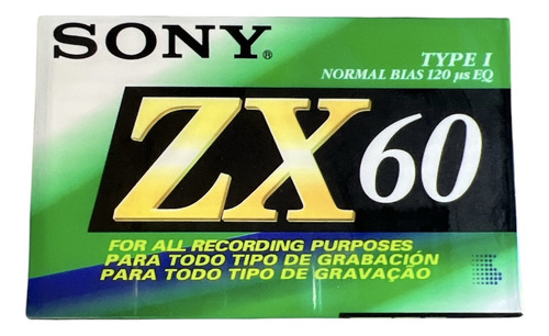 Cassette Sony Zx60 Lote X 10 Unidades Nuevos En Caja Agua
