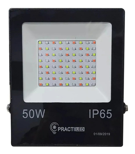 Imagen 4 de 10 de Reflector Rgb 50w Led 220v Control Remoto Colores Exterior