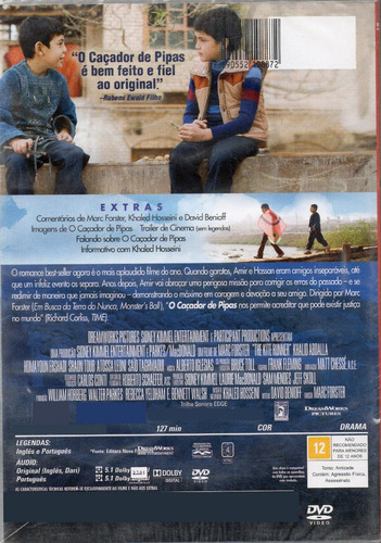 Imagem 2 de 2 de Dvd O Caçador De Pipas - Frete Grátis