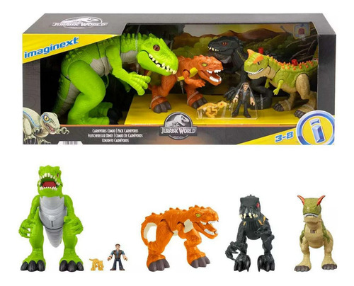 Dinosaurios Jurassic World Combo Carnívoros 6 Pzas Imaginext