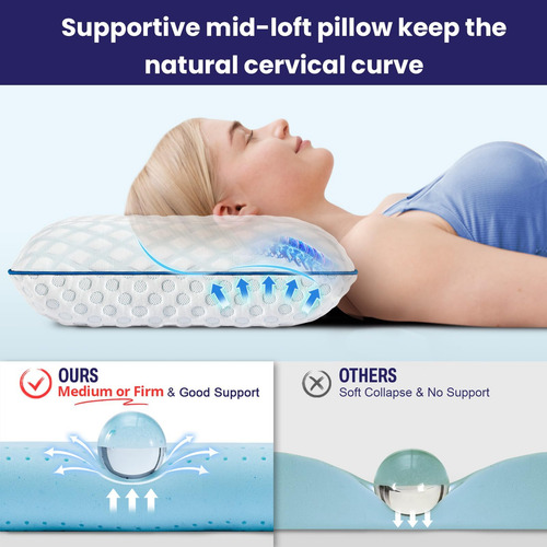 Almohadas De Espuma Viscoelástica De Gel Refrescante Para Do