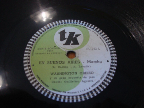 Pasta Washington Oreiro Y Su Gran Orquesta Jazz Tk 2257 C29