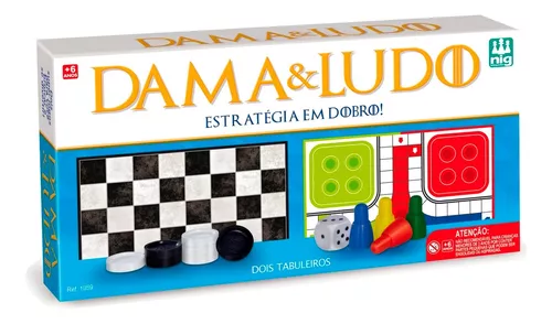 Jogo de Tabuleiro Dama & Ludo-NIG BRINQUEDO