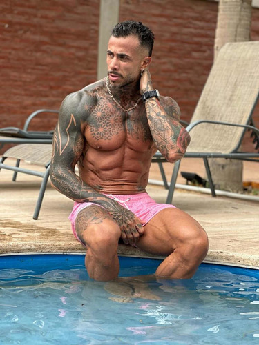 Imagen 5 de 6 de Traje De Baño Hombre Rosa Pecora Argentina Short Malla