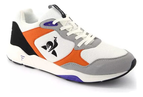 Zapatillas Le Coq Sportif Lcs R500 Gris Naranja Negro2310224