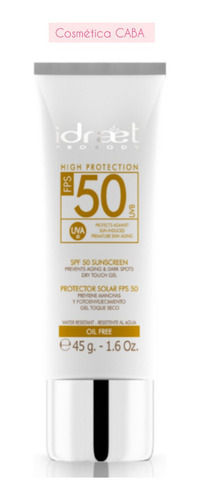 Idraet Protector Solar Toque Seco Spf 50 Gel Facial Uva