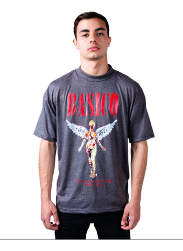 Basico T-shirt Gris Plomo  Nirvana 