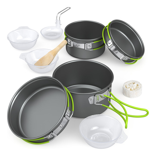 Set De Cocina Para Camping Portátil 2-3 Personas Multifuncio