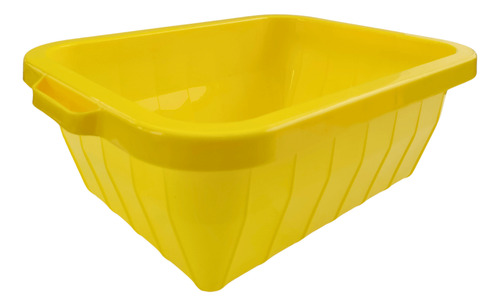 Tina Palangana Jofaina Almofía Plástico Rectangular 30 Lt. Color Amarillo
