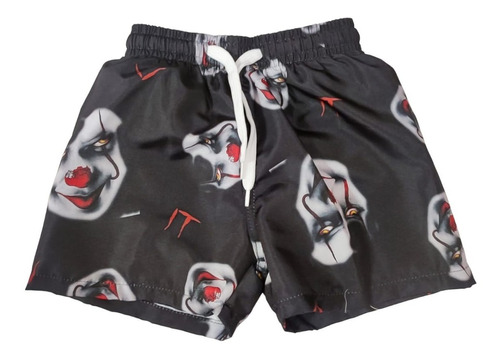 Short Baño It Pennywise Con Suspensor Niño Niña Unisex