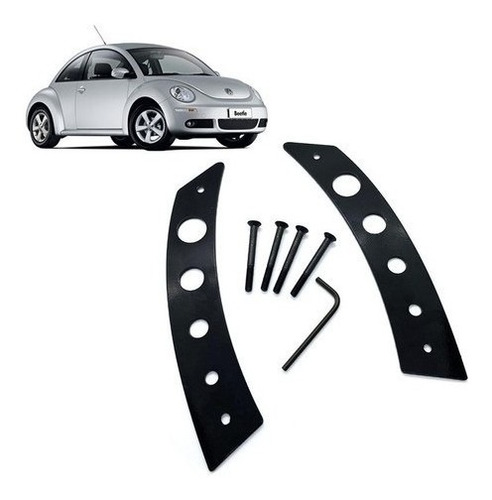 Imagem 1 de 7 de Puxador De Porta New Beetle Aço E Pintura Epóxi Preto/cinza