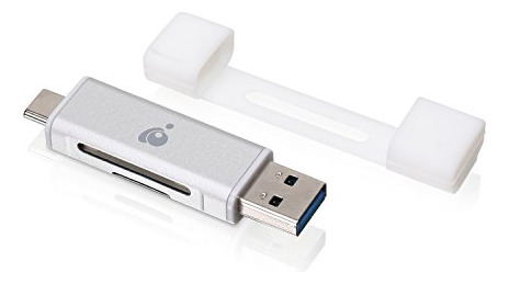 Lector De Tarjetas Sd Iogear Usb-c 2 En 1, Con Usb Tipo A, S