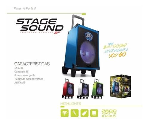 Panacom Sp3092 Parlante Bafle 45w Sd/usb Bt- Bat.rec.
