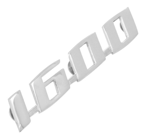 Emblema Metal Cromado Assinatura 1600 Tampa Motor Vw Fusca