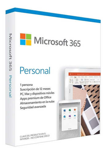 Microsoft 365 Personal 1 Año 1 Persona Pc Mac Español - We