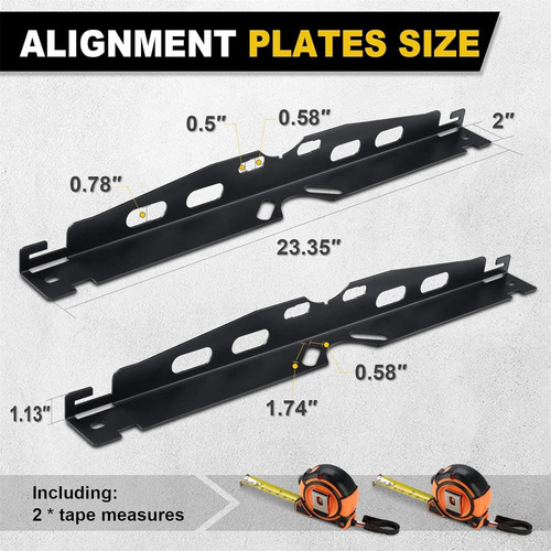 Placas De Herramientas De Alineación De 2x De Rueda Negro