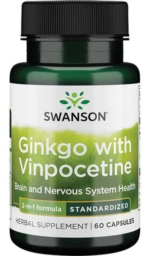 Ginkgo Con Vinpocetina Estandarizado 60 Capsulas