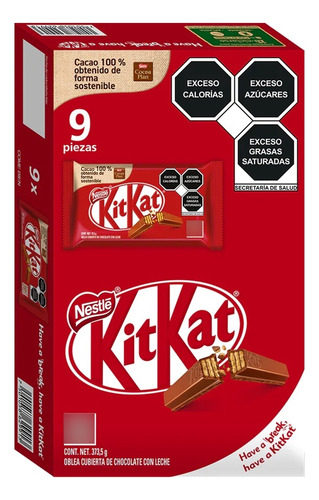 Chocolate Kit Kat Nestle 9 Pz De 41.5g