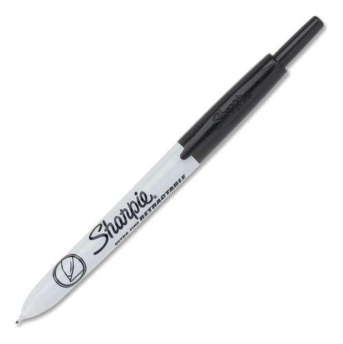 Sharpie Marcador Permanente Retractil Punta Ultrafina Negro