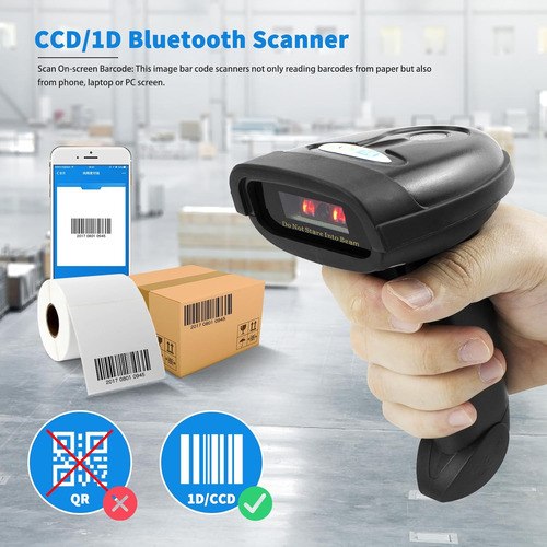 Netum Escáner De Código De Barras Bluetooth, Compatible C...