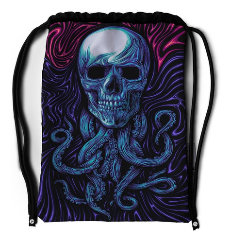 Tula Deportiva Impermeable Calavera Pulpo