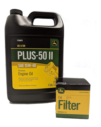 Equipment Oil Change Kit Filter And Oil - (1) M806419 +...