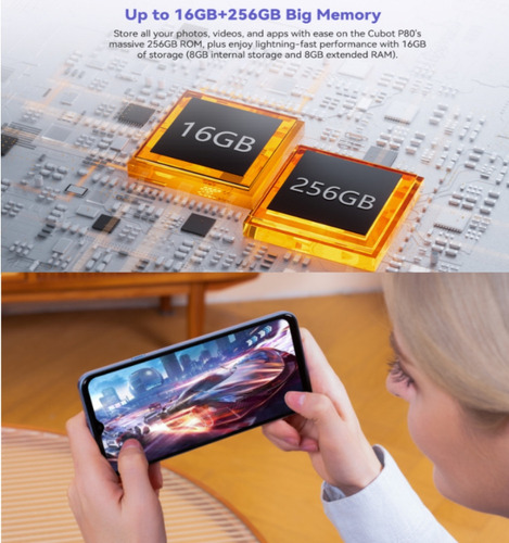Cubot Cubot P80, 8g+256g, 6.58 Pulgadas, 5200 Mah