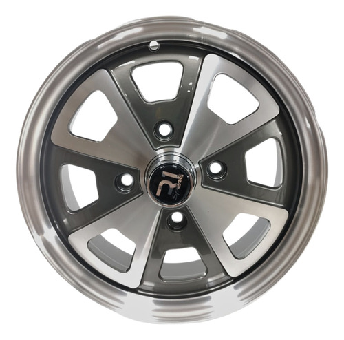 Rines 15x5.5 Barrenacion 4/130 Para Vocho Vw Gunmetal R1 Jgo