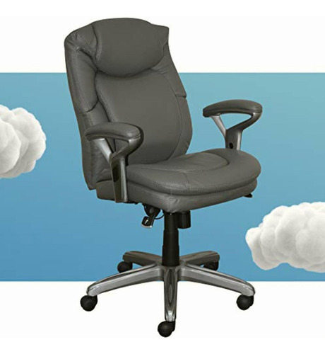 Serta Chr10052a Wellness By Design Mid-back Office Chair,