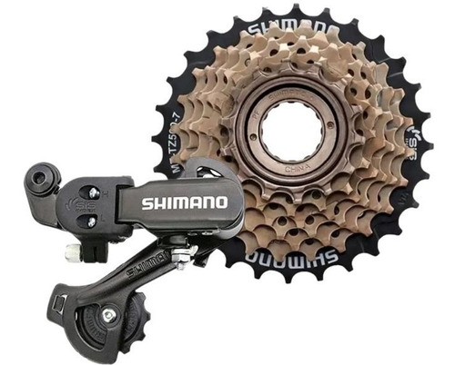 Pacha De 7 Velocidades Con Tensor Shimano Para Bicicleta