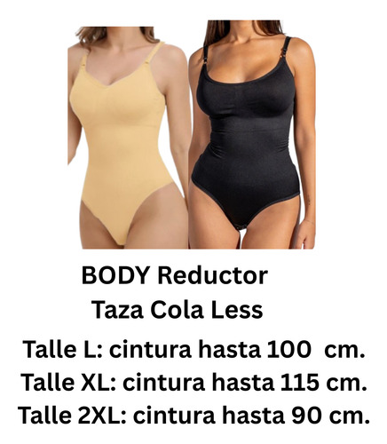 Body Reductor Compresión Media Cola Less 4 Color Taza Desmon Beige Clarito Lisa Xxl Cintura Hasta 120