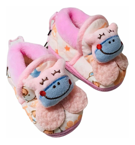 Pantuflas Para Bebé De 6 A 12 Meses Diseño Vaquita.